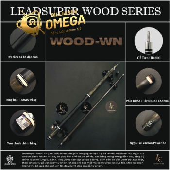 LEADSUPER WOOD WN GEN 1  - Ngọn Full Carbon Black Power AK