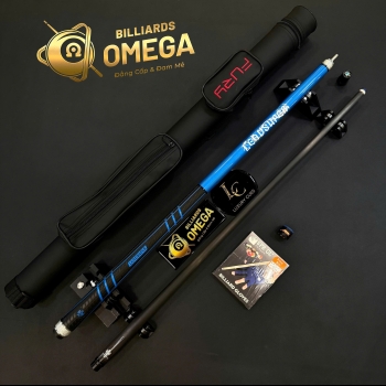 Leadsuper Dragon Blue | Cơ Bida Lỗ Ngọn Carbon Công Nghệ Black Power DK (Tặng Kèm Phụ Kiện)