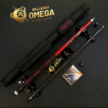 Leadsuper Dragon Red | Cơ Bida Lỗ Ngọn Carbon Công Nghệ Black Power DK (Tặng Kèm Phụ Kiện)
