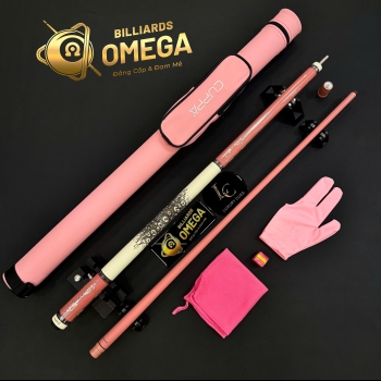 Cuppa Pink B2 Ngọn Carbon Hồng | Cơ Bida Lỗ Chính Hãng (Kèm Full Phụ Kiện)