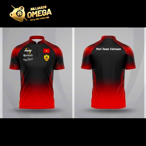 Áo Thi Đấu Bida Peri Team Vietnam – Áo Polo Thể Thao Cổ Khóa Cao Cấp