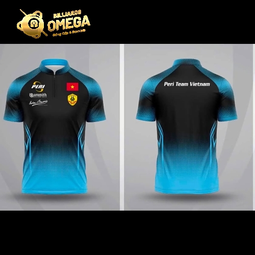 Áo Thi Đấu Bida Peri Team Vietnam – Áo Polo Thể Thao Cổ Khóa Cao Cấp