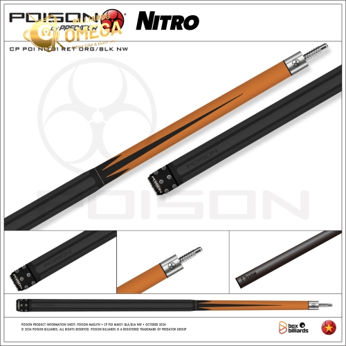 Poison Nitro-07 Ngọn Full Carbon | Cơ Bida Lỗ Chính Hãng