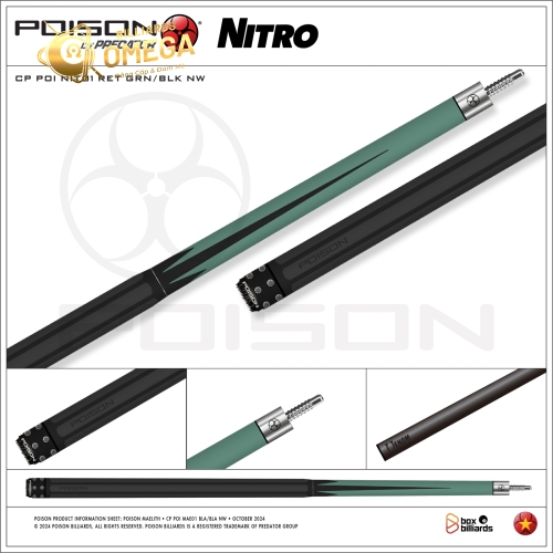 Poison Nitro-08 Ngọn Full Carbon | Cơ Bida Lỗ Chính Hãng
