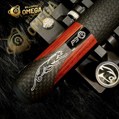 Chuôi Predator P3 Revo Red Tiger Cue Matte Black & Rengas Stripes da Luxe