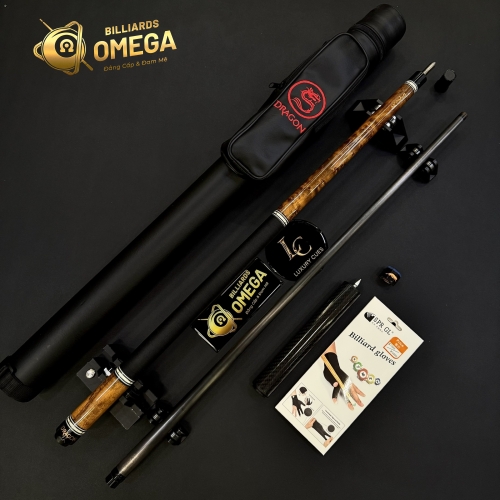 Cơ Bida Lỗ Dragon Special BE Ngọn Full Carbon (Tặng Kèm Full Phụ Kiện)