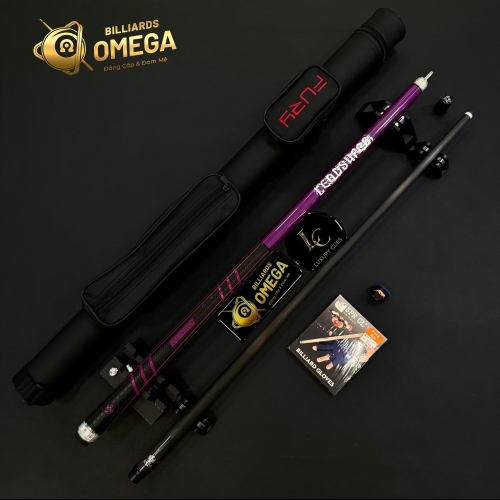 Leadsuper Dragon Purple | Cơ Bida Lỗ Ngọn Carbon Công Nghệ Black Power DK (Tặng Kèm Phụ Kiện)