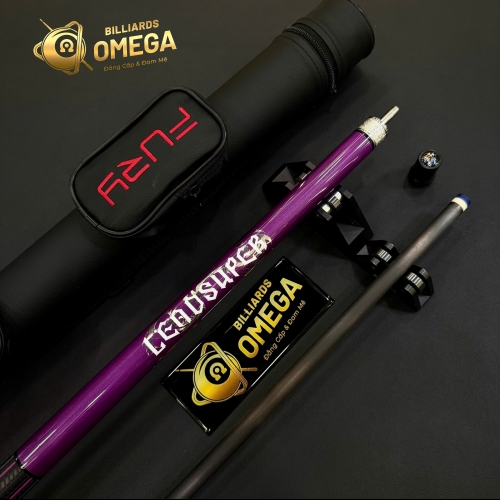 Leadsuper Dragon Purple | Cơ Bida Lỗ Ngọn Carbon Công Nghệ Black Power DK (Tặng Kèm Phụ Kiện)